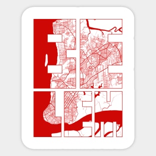 Belem, Brazil City Map Typography - Oriental Sticker